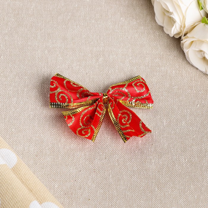 Бант праздничный "Грациозный", красный, 8 х 7 см