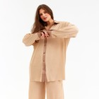 Костюм женский (рубашка, брюки) MINAKU: Casual Collection, цвет кофе, размер 50 - Фото 4