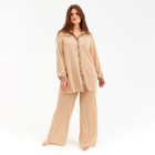 Костюм женский (рубашка, брюки) MINAKU: Casual Collection, цвет кофе, размер 50 - Фото 1