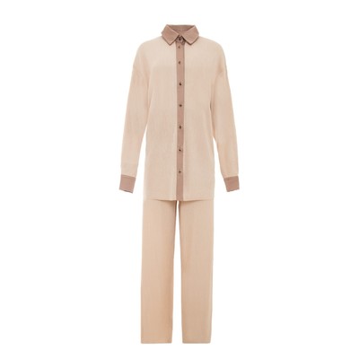Костюм женский (рубашка, брюки) MINAKU: Casual Collection, цвет кофе, размер 50