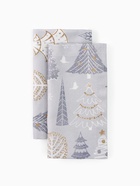 Набор салфеток сервировочных на стол, «Этель» Let it snow, 2 шт., серые, с декоративными кольцами, 40×40 см - Фото 5