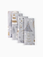 Набор сервировочных салфеток с декоративными кольцами Let it snow, 40×40 см - 4 шт., 100% хлопок, саржа 190 г/м² - Фото 5