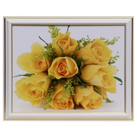 Картина "Жёлтые розы" 20х25(23,5х28,5) см