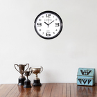 Часы настенные «Числа», d=23 см, черные - Фото 3