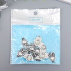 Декор металл для творчества "Филин с сердечком" серебро 7546 2,2х1,4 см 6923379