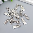 Декор металл для творчества "Напольные часы с маятником" серебро 3960 1,9х0,7 см (комплект 15 шт) - фото 41688233