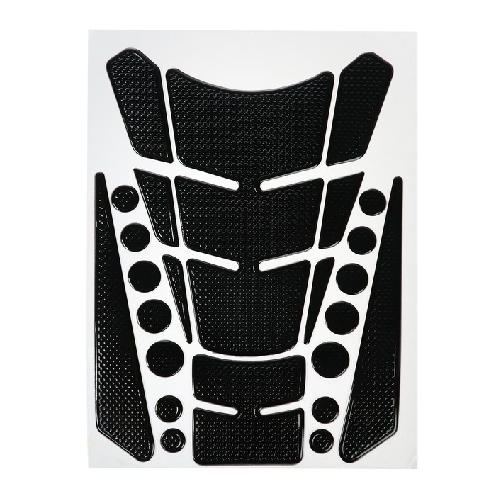 Защитная наклейка на топливный бак мотоцикла, 20×14 см, чёрный - Фото 1