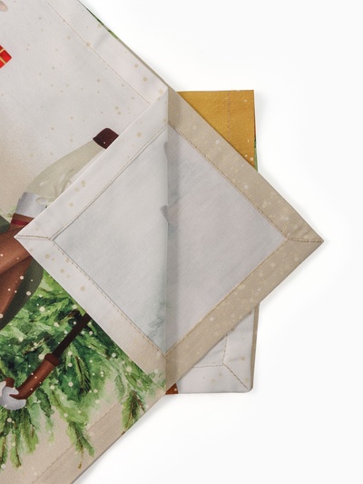 Набор новогодних салфеток "Этель" «Noble Christmas», 40х40см - 4 шт, хлопок, саржа