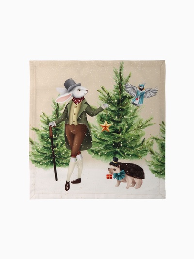 Набор новогодних салфеток "Этель" «Noble Christmas», 40х40см - 4 шт, хлопок, саржа