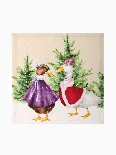 Набор новогодних салфеток "Этель" «Noble Christmas», 40х40см - 4 шт, хлопок, саржа