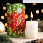 Свеча ароматическая новогодняя "Сказочного Нового года", 4×6 см, имбмирное печенье,в коробке - Фото 1