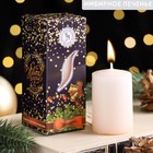 Свеча ароматическая новогодняя "Тепла и уюта", 4×6 см, имбирное печенье, в коробке - фото 11494780