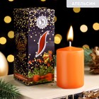 Свеча ароматическая новогодняя "Волшебства в Новом году", апельсин, 4×6 см, в коробке - фото 11494788