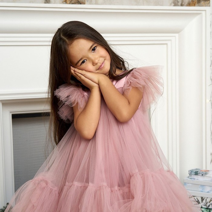 Платье детское с пышной юбкой KAFTAN, рост 110-116, розовый - фото 1926302786