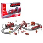 УЦЕНКА Железная дорога «Экспресс», 66 деталей, работает от батареек, МИКС - Фото 3