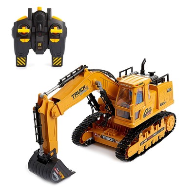 УЦЕНКА Экскаватор радиоуправляемый «Стройка», подвижный ковш, работает от аккумулятора (помята упаковка)