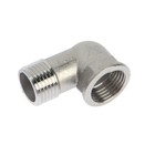 Уголок ZEIN engr, 1/2", внутренняя/наружная резьба, нержавеющая сталь - Фото 1