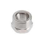 Футорка ZEIN engr, 1/4" х 1/2", внутренняя/наружная резьба, нержавеющая сталь 7030554 - фото 13498690