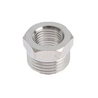 Футорка ZEIN engr, 1/4" × 1/2", внутренняя/наружная резьба, нержавеющая сталь - Фото 2