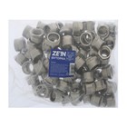 Футорка ZEIN engr, 1/2" х 3/4", внутренняя/наружная резьба, нержавеющая сталь 7030556 - фото 13498697