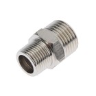 Ниппель переходной ZEIN, 3/8" × 1/2", наружная резьба, нержавеющая сталь, фасовка 100 шт. - Фото 2