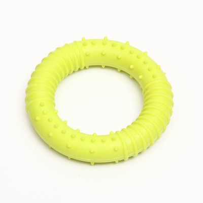 Жевательная игрушка для собак «Кусочек солнца», 8 см, TPR, салатовая