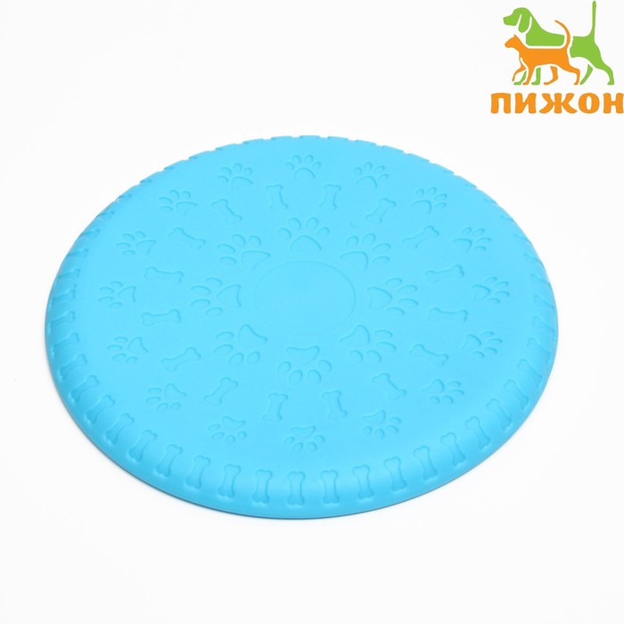 Фрисби «Косточки и лапки», 18.6 см, термопластичная резина, голубой - Фото 1