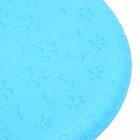 Фрисби "Косточки и лапки", 18,6 см, термопластичная резина, голубой - фото 7775930