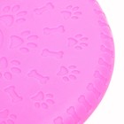 Фрисби "Косточки и лапки", 18,6 см, термопластичная резина, розовый - фото 6496398