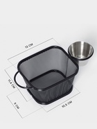 Корзинка для картофеля фри Доляна «Ночь», с соусником d=5 см, чёрная - Фото 2