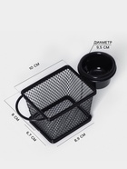 Корзинка для картофеля фри Доляна «Ночь», с соусником d=5 см, чёрная, соусник микс - Фото 2