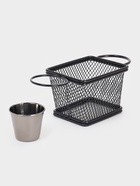 Корзинка для картофеля фри Доляна «Ночь», с соусником d=5 см, чёрная, соусник микс - Фото 3