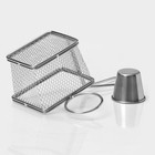 Корзинка для картофеля фри Доляна «Лонгфилд», с соусником d=5 см, серебристая - Фото 7