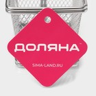 Корзинка для картофеля фри Доляна «Лонгфилд», с соусником d=5 см, серебристая - Фото 8