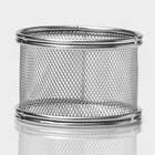 Корзинка для картофеля фри Доляна «Лонгфилд», d=9 см, внутр d=8 см, h=6 см, нержавеющая сталь, серебристая - Фото 4