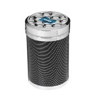 Пепельница для авто с подсветкой, карбон 5D, черный - Фото 1