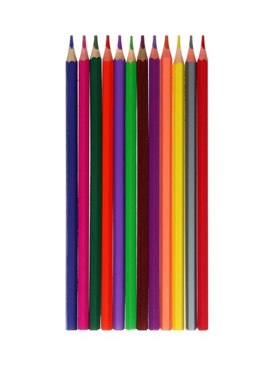 Карандаши цветные акварельные 12 цветов, корпус деревянный, шестигранные, в металлической коробке