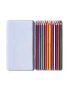 Карандаши цветные акварельные 12 цветов, корпус деревянный, шестигранные, в металлической коробке - Фото 7