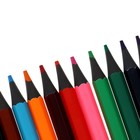 Карандаши 12 цветов в тубусе, шестигранные, пластиковые - Фото 7