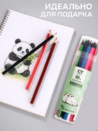 Карандаши цветные 24 в, тубусах, корпус шестигранный, пластиковый, чёрное основание - Фото 2