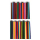 Карандаши цветные 48 цветов в тубусе, корпус шестигранный (пластиковые) чёрное основание - Фото 3