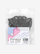 Цепочка для сумки, пластиковая, с карабинами, 15×21 мм, 68 см, цвет чёрный, золотой - Фото 7