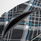 Сумка дорожная на молнии, 2 наружных кармана, длинный ремень, цвет серо-синий - Фото 3