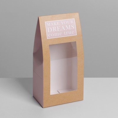 Коробка кондитерская, упаковка, «Make your dreams», 9 х 19 х 6 см