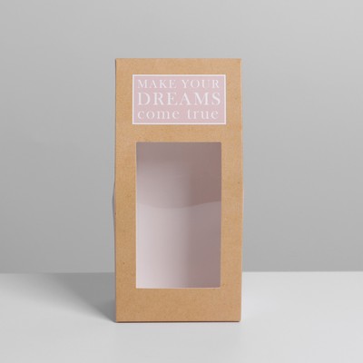 Коробка кондитерская, упаковка, «Make your dreams», 9 х 19 х 6 см