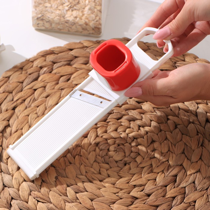 Измельчитель для продуктов «Цвет», 23×6×4.5 см, белый, красный - Фото 1