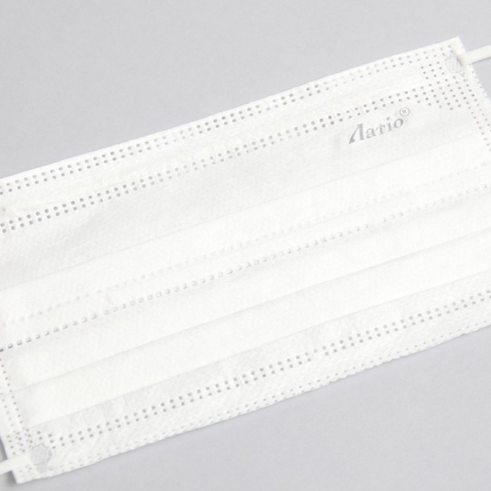 Маска медицинская Latio белая, 2 фиксатора формы, 50 шт картонный блок - Фото 1