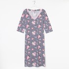 Ночная сорочка женская, цвет серый/розовый, размер 44 - Фото 5