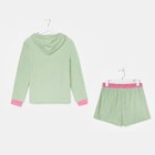 Костюм женский (толстовка и шорты), цвет мята, р-р 46 - фото 46422667