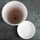 Горшок цветочный "Бутон" роспись серебро 3 л - фото 24739471